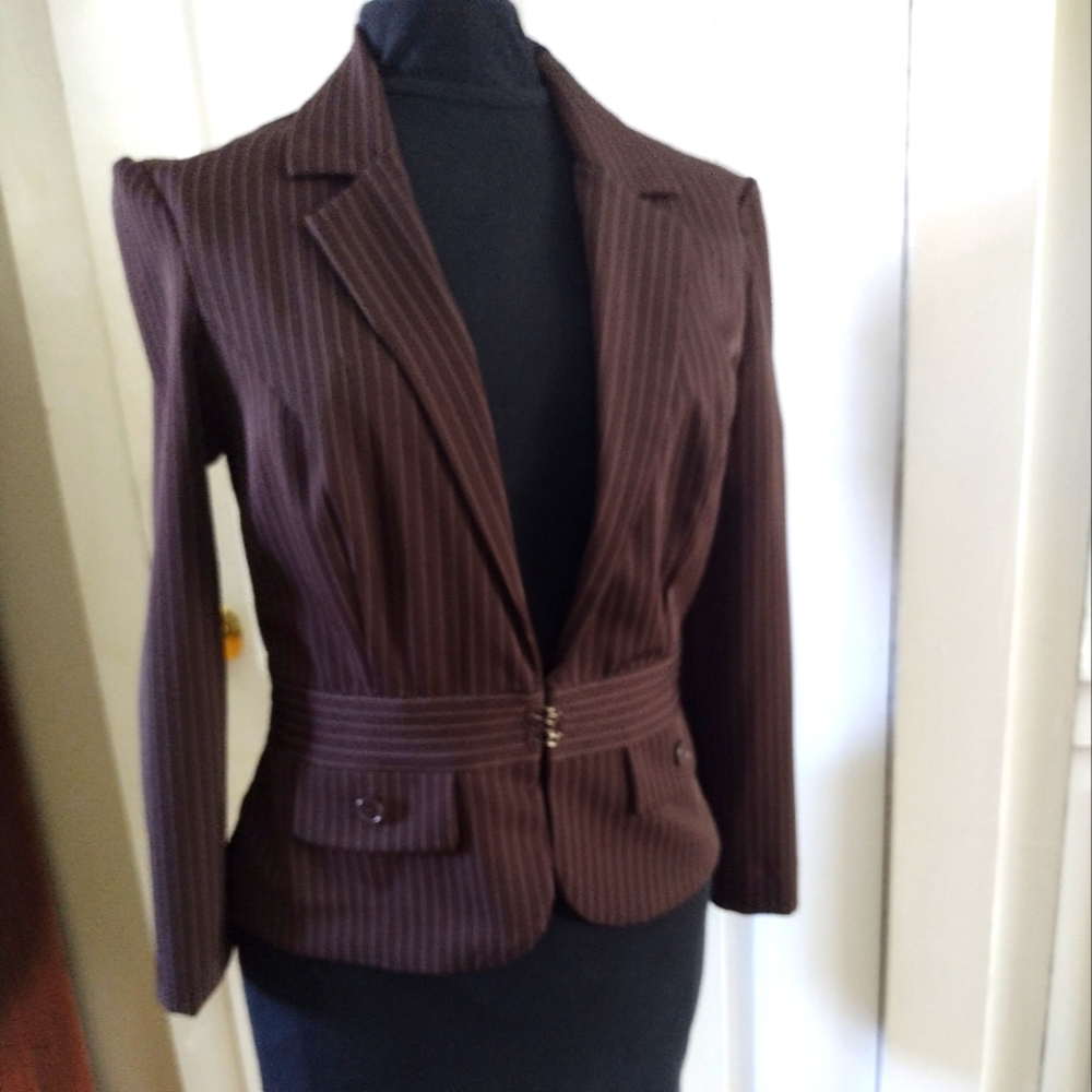 Pinstripe Lined jacket Petite Large